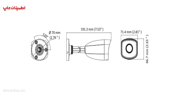 Picture of دوربین هایلوک 2 مگ آی پی مدل  HILOOK IPC-B120