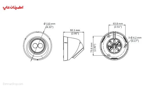 Picture of دوربین هایلوک 2 مگ آی پی مدل  HILOOK IPC-T120