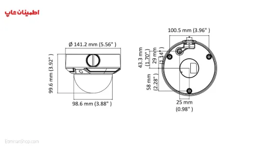 Picture of دوربین هایلوک 2 مگ آی پی مدل  HILOOK IPC-D620H-V