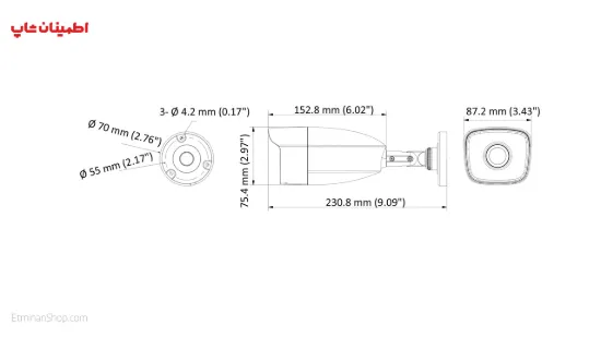 Picture of دوربین هایلوک 4 مگ توربو مدل  HILOOK TURBO THC-B240-M