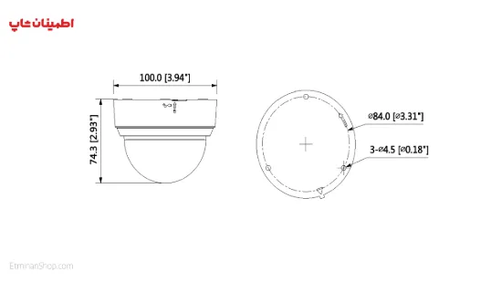 Picture of دوربین دام آی پی   DAHUA __EZ-IPC-D1B20P-L