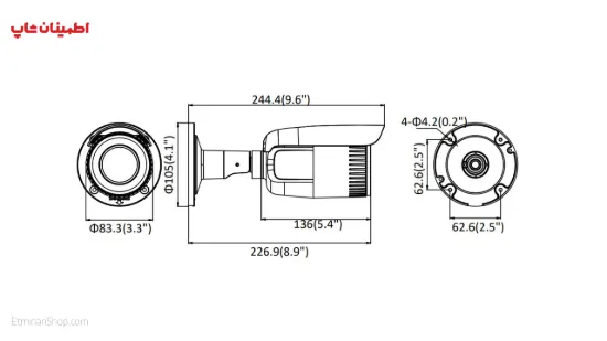 Picture of دوربین هایک ویژن 4 مگاپیکسلی آی پی مدل  HIKVISION IP DS-2CD1643G0-I