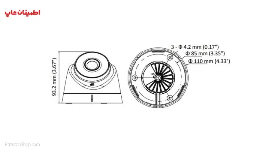 Picture of دوربین هایک ویژن 2 مگاپیکسلی آی پی مدل HIKVISION IP DS-2CD1323G0-I