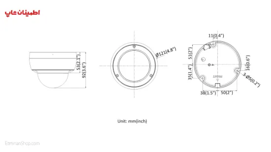 Picture of دوربین هایک ویژن 8 مگاپیکسلی آی پی مدل (HIKVISION IP DS-2CD2183G0-I(S