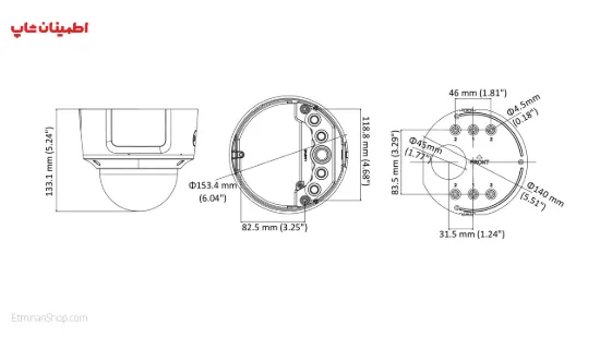 Picture of دوربین هایک ویژن 2 مگاپیکسلی آی پی مدل  HIKVISION IP DS-2CD2723G0-IZS