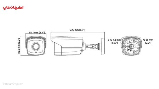 Picture of دوربین هایک ویژن 2 مگاپیکسلی توربو مدل  HikVision TURBO DS-2CE16D8T-IT3E