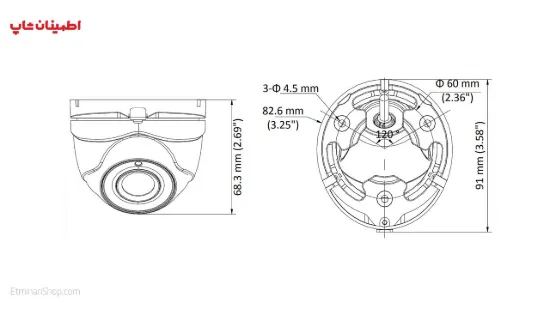 Picture of دوربین هایک ویژن 3 مگاپیکسلی توربو مدل HIKVISION TURBO DS-2CE56F1T-ITM